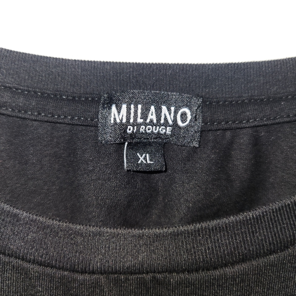 Milano Di Rouge Black XL Tee - Picture 2 of 3